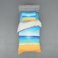 thumbnail image 1 of Ambesonne Summer Bedding Set 3 Pcs, Exotic Hot Sunny Nature, Twin XL, Cream Turquoise, 1 of 2