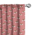 thumbnail image 1 of Ambesonne Summer Curtains, Repetitive Rainbows Clouds, Pair of 28"x84", Pastel Pink Orange and Blue, 1 of 4