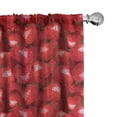 thumbnail image 1 of Ambesonne Summer Curtains, Strawberries Ripe Fruits, Pair of 28"x63", Jade Green Red, 1 of 5