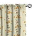 thumbnail image 1 of Ambesonne Summer Curtains, Swarm Bees and Hive Shapes, Pair of 28"x84", Cream Marigold and Orange, 1 of 4