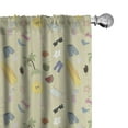 thumbnail image 1 of Ambesonne Summer Curtains, Travel Fun Exotic Beach, Pair of 28"x84", Multicolor, 1 of 5