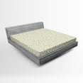 thumbnail image 1 of Ambesonne Summer Fitted Sheet, Floral Nature Botanical, Full Size, Pale Green White, 1 of 2
