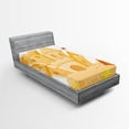 thumbnail image 1 of Ambesonne Summer Fitted Sheet, Sand Castle Kingdom Summer, Twin XL Size, Pale Yellow, 1 of 3