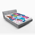 thumbnail image 1 of Ambesonne Summer Fitted Sheet, Season Hot Beach Vbes, Full Size, Multicolor, 1 of 2