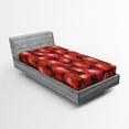 thumbnail image 1 of Ambesonne Summer Fitted Sheet, Strawberries Ripe Fruits, Twin Size, Jade Green Red, 1 of 2