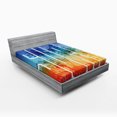 thumbnail image 1 of Ambesonne Summer Fitted Sheet, Surf Retro Letters Palms, Queen Size, Navy Orange, 1 of 2