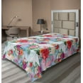 thumbnail image 1 of Ambesonne Summer Floral Flat Bedding Sheet Soft Top Sheet, Chill Garden Flowers, Twin, Dark Coral Multicolor, 1 of 1