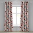 thumbnail image 1 of Ambesonne Summer Grommet Curtain, Boho Daisy Pattern Leaves, 50"x72", Pale Grey Pale Pink Rose, 1 of 1