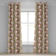 thumbnail image 1 of Ambesonne Summer Grommet Curtain, Nature Apple Tree Flower, 50" x 96", Red White Green, 1 of 6