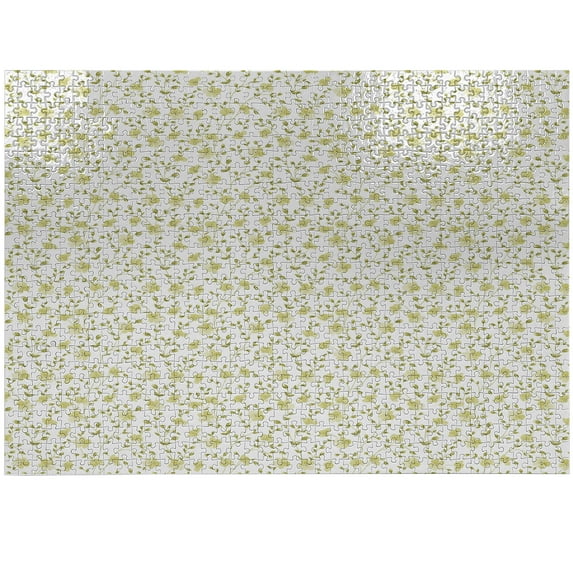 Ambesonne Summer Jigsaw Puzzle Durable Cardboard, Floral Nature Botanical, 1000 pcs, Pale Green White