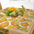 thumbnail image 1 of Ambesonne Summer Orange Table Runner & Placemats, Fresh Juicy Fruits, Placemat 4 pcs + Runner 16"x72", White Orange, 1 of 2