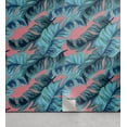 thumbnail image 1 of Ambesonne Summer Peel & Stick Wallpaper for Home, Tropical Island Jungle leaf, 13"x100", Coral and Petrol Blue, 1 of 6