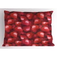 thumbnail image 1 of Ambesonne Summer Pillow Sham, Strawberries Ripe Fruits, 26" X 20", Jade Green Red, 1 of 2
