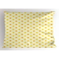 thumbnail image 1 of Ambesonne Summer Pillow Sham, Sun Motif with Dots, 26" X 20", Orange Yellow and Cream, 1 of 2