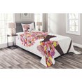 thumbnail image 1 of Ambesonne Summer Quilted Bedspread Set 2 Pcs, Butterflies Blossoms, Twin Size, Multicolor, 1 of 3