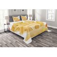thumbnail image 1 of Ambesonne Summer Quilted Bedspread Set 3 Pcs, Sand Castle Kingdom Summer, Queen Size, Pale Yellow, 1 of 3