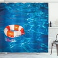 thumbnail image 1 of Ambesonne Summer Shower Curtain, Clear Swimming Pool, 69"Wx70"L, Blue Orange White, 1 of 5