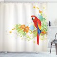 thumbnail image 1 of Ambesonne Summer Shower Curtain, Parrot Tree Branch Flora, 69"Wx84"L, Cream Red Green, 1 of 5