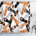 thumbnail image 1 of Ambesonne Summer Shower Curtain, Pattern Colorful Flip Flops, 69"Wx75"L, Pale Grey, 1 of 4