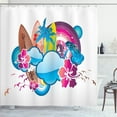 thumbnail image 1 of Ambesonne Summer Shower Curtain, Season Hot Beach Vbes, 69"Wx84"L, Multicolor, 1 of 3