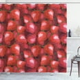thumbnail image 1 of Ambesonne Summer Shower Curtain, Strawberries Ripe Fruits, 69"Wx84"L, Jade Green Red, 1 of 3