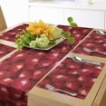 thumbnail image 1 of Ambesonne Summer Table Runner & Placemats, Strawberries Ripe Fruits, Placemat 4 pcs + Runner 12"x90", Jade Green Red, 1 of 2