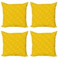 thumbnail image 1 of Ambesonne Summer Throw Pillow Cover 4 Pack, Sun Solar Sketchy, 16", Yellow, 1 of 2