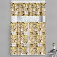 thumbnail image 1 of Ambesonne Summer Valance & Curtain, Pastel Beach Objects Pattern, 55"x45", Peach and Pale Yellow, 1 of 7