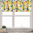 thumbnail image 1 of Ambesonne Summer Valance Pack of 2, Lemon and Berries Pattern, 54"X18", Multicolor, 1 of 5