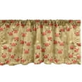 thumbnail image 1 of Ambesonne Summer Window Valance, Cartoon Crabs Sand Castles, 54" X 12", Pale Camel Dark Mustard, 1 of 2