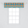 thumbnail image 1 of Ambesonne Summer Window Valance, Starfish Holiday Underwater Sea Beach Animals Aquatic Marine Print, Curtain Valance for Kitchen Bedroom Decor with Rod Pocket, 54" X 12", Burnt Sienna Violet Blue, 1 of 2