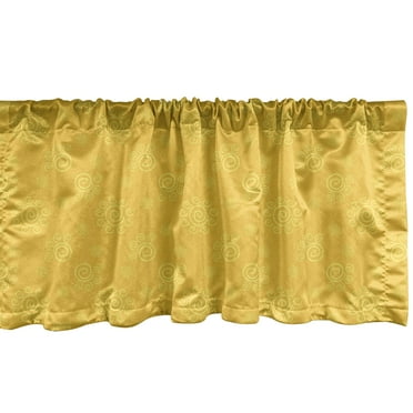Ambesonne Summer Window Valance, Sun Solar Sketchy, 54" X 18", Yellow