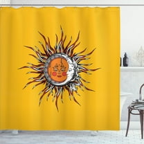 Ambesonne Sun Shower Curtain, Abstract Celestial Design, 69"Wx70"L, Multicolor