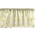 thumbnail image 1 of Ambesonne Sun Window Valance, Cheerful Sun Characters with Smiling Faces Repeating Kids Cartoon Themed Pattern, Curtain Valance for Kitchen Bedroom Decor with Rod Pocket, 54" X 18", Yellow and White, 1 of 2