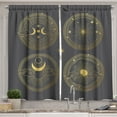 thumbnail image 1 of Ambesonne Sun and Moon Kitchen Curtains, Classic Astronomical, 55"x45", Grey and Mustard, 1 of 3