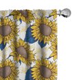 thumbnail image 1 of Ambesonne Sunflower 4-Panel Curtains, Graphic Harvest Yield, 56"x63", Earth Yellow Blue, 1 of 4