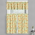thumbnail image 1 of Ambesonne Sunflower Valance & Curtain, Patchwork Style Art, 55"x24", Olive Green Orange, 1 of 6