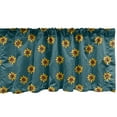 thumbnail image 1 of Ambesonne Sunflower Window Valance, Nature Style, 54" X 12", Dark Teal Yellow, 1 of 5
