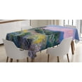 thumbnail image 1 of Ambesonne Sunset Tablecloth Rectangular Table Cover, Mountain Floral Scenery, 60"x84", Multicolor, 1 of 4