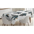 thumbnail image 1 of Ambesonne Superhero Tablecloth Rectangular Table Cover, Superpowered Hero, 52"x70", White Grey, 1 of 4
