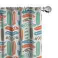 thumbnail image 1 of Ambesonne Surfboard Curtains, Summer Travel Retro, Pair of 28"x84", Multicolor, 1 of 5