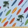 thumbnail image 1 of Ambesonne Surfboard Fabric by the Yard Upholstery, Exotic Hawaii Sports, 1 Yard, Multicolor, 1 of 4