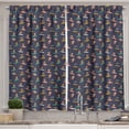 thumbnail image 1 of Ambesonne Surfboard Kitchen Curtains, Doodle Surfer People Art, 55"x45", Dark Indigo and Multicolor, 1 of 1