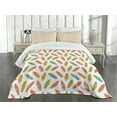 thumbnail image 1 of Ambesonne Surfboard Quilted Bedspread Set 3 Pcs, Fun Colorful Sports, Queen Size, Multicolor, 1 of 5