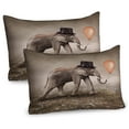 thumbnail image 1 of Ambesonne Surreal Pillow Sham 2 Pack, Illusionist, 26"x20", Orange Black Taupe, 1 of 3