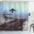 thumbnail image 1 of Ambesonne Surreal Shower Curtain, Eagle Birdman Fantasy, 69"Wx70"L, Brown, 1 of 5