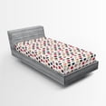 thumbnail image 1 of Ambesonne Sushi Fitted Sheet 2 Pcs Set, Various Yummy Graphic Rolls, Twin, Multicolor, 1 of 3