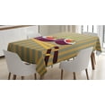 thumbnail image 1 of Ambesonne Sushi Tablecloth Rectangular Table Cover, 2 Rolls with Chopsticks, 60"x84", Multicolor, 1 of 3