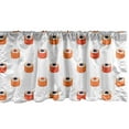 thumbnail image 1 of Ambesonne Sushi Window Valance, Raw Fish and Rice with Caviar, 54" X 18", Orange Salmon Dark Blue, 1 of 3