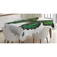 thumbnail image 1 of Ambesonne Swallowtail Tablecloth Rectangular Table Cover, Exotic Green, 60"x90", Olive Green Jade Green, 1 of 4